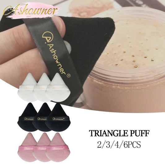 2/3/4/6Pcs Triangle Powder Puff Mini Face Makeup Sponge